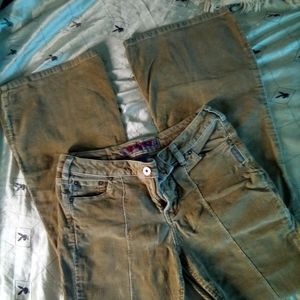 Ladies sz.29 SILVER Cordoroy Flares khakis
